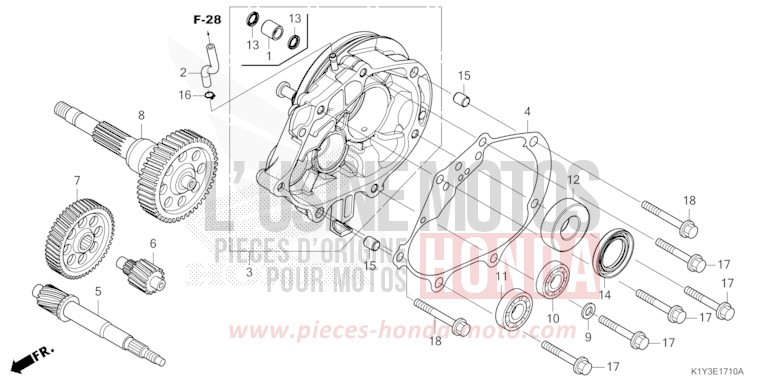 TRANSMISSION for PCX 125 MAT GALAXY BLACK METALLIC (NHA76) from 2023